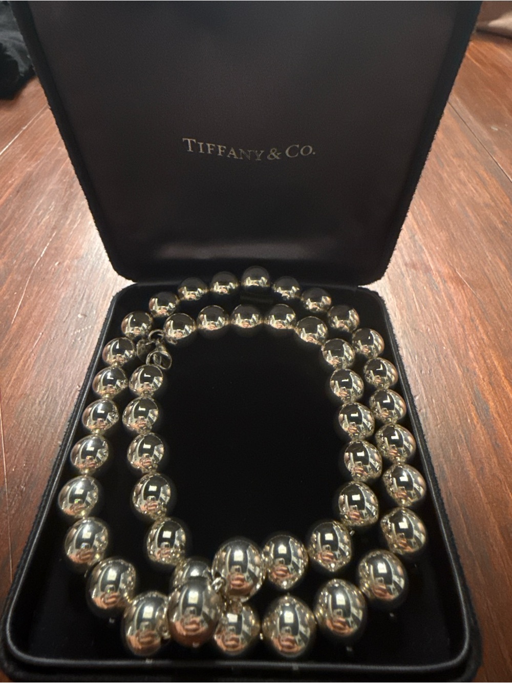 Tiffany & Co. Polished Silver Bead Necklace